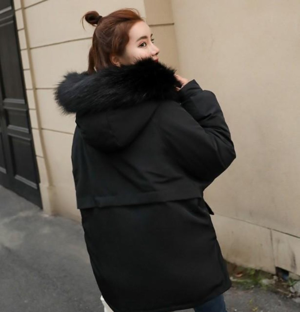 Pink Hooded Short Winter Jacket for Women