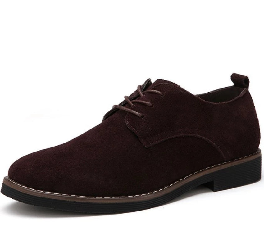 Breathable Lace-up Oxford Shoes for Men's Everyday Wear