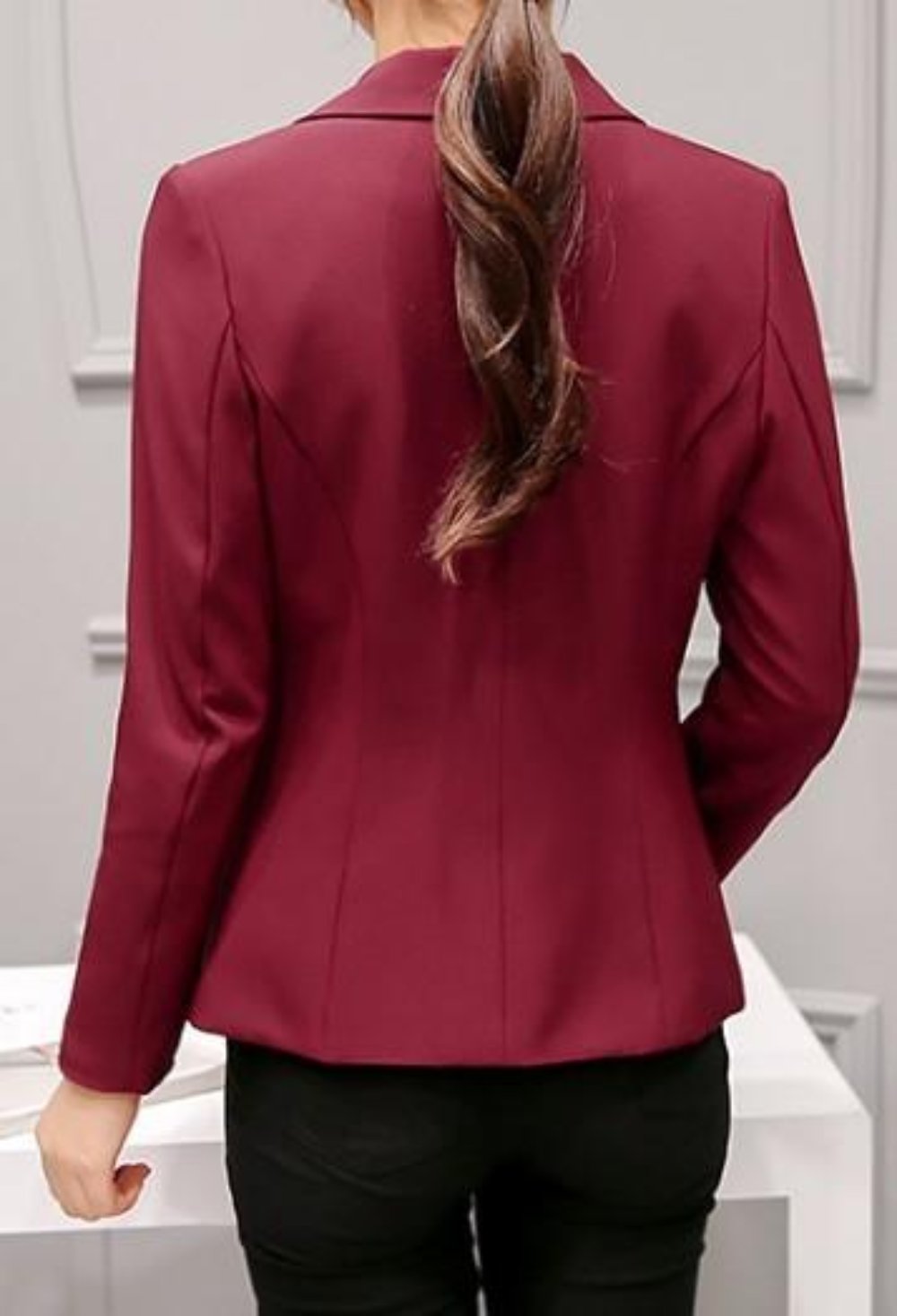 Slim Fit One-Button Women's Professional Attire