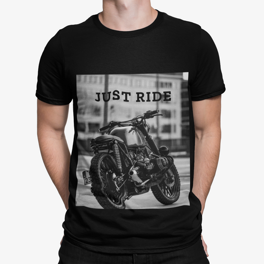 Just Ride Motorcycle Heavy Cotton Tee