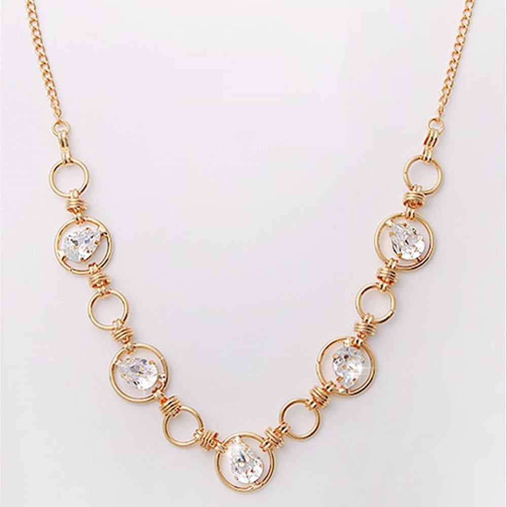 Gold Crystal Mika Necklace