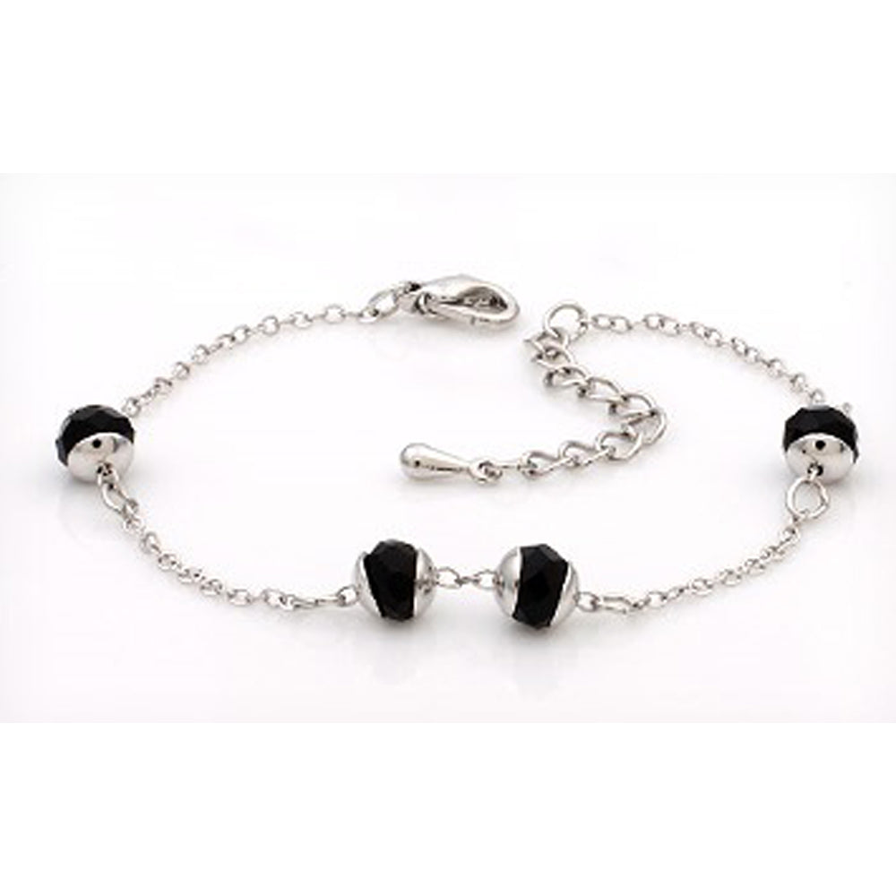 Crystal-Embellished Gold Chain Bracelet - Camila