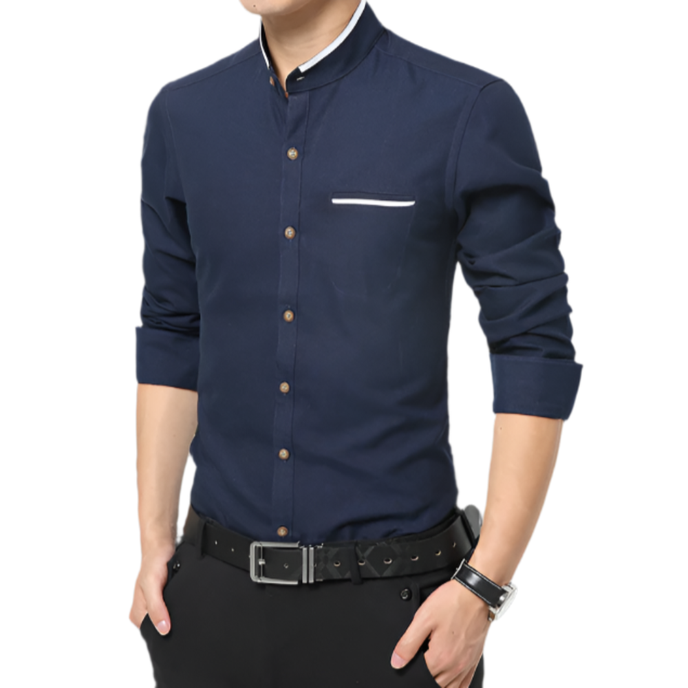 Mandarin Neck Men's Shirt