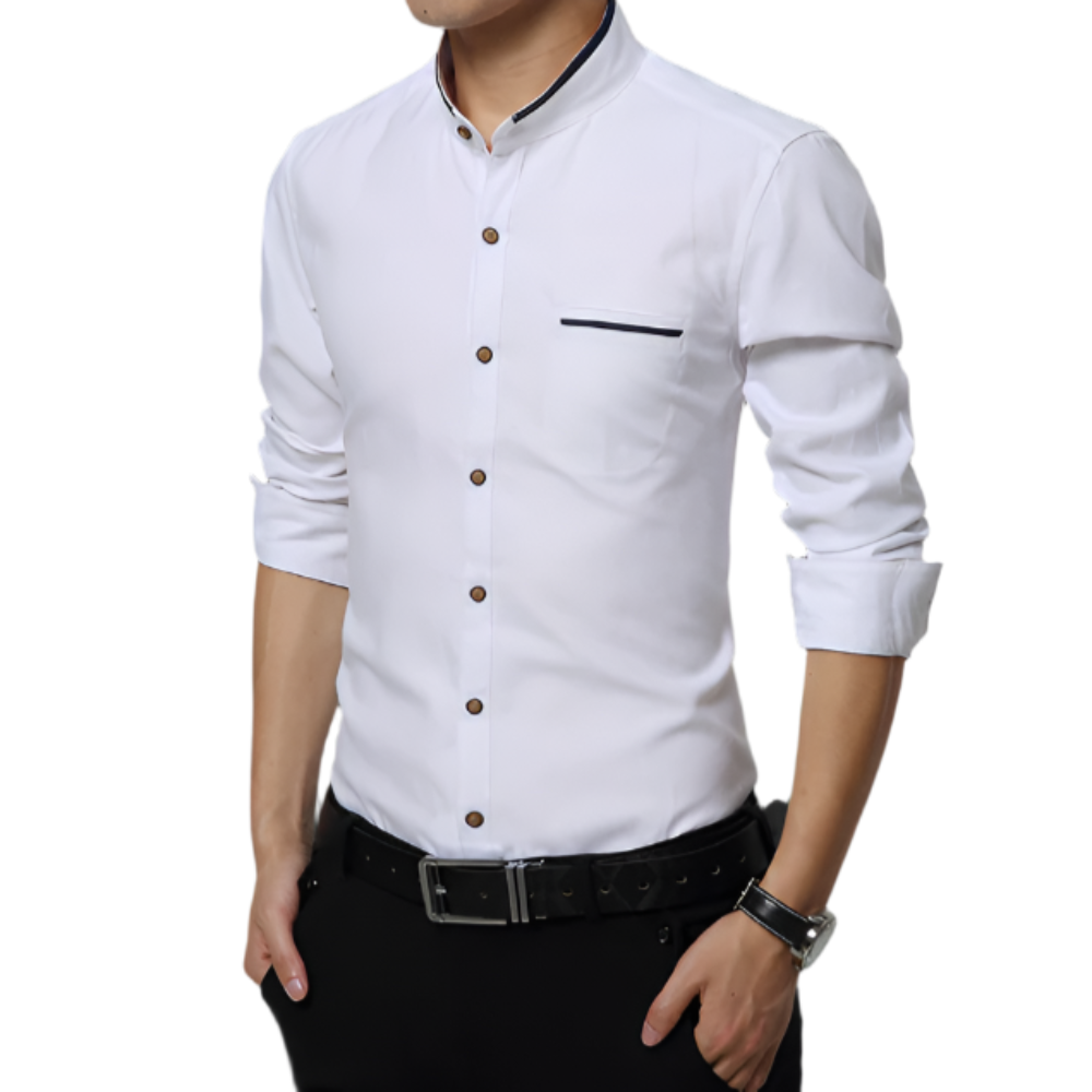 Mandarin Neck Men's Shirt