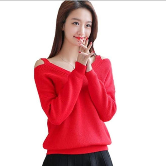 Cut V-Neck Sweater for Women