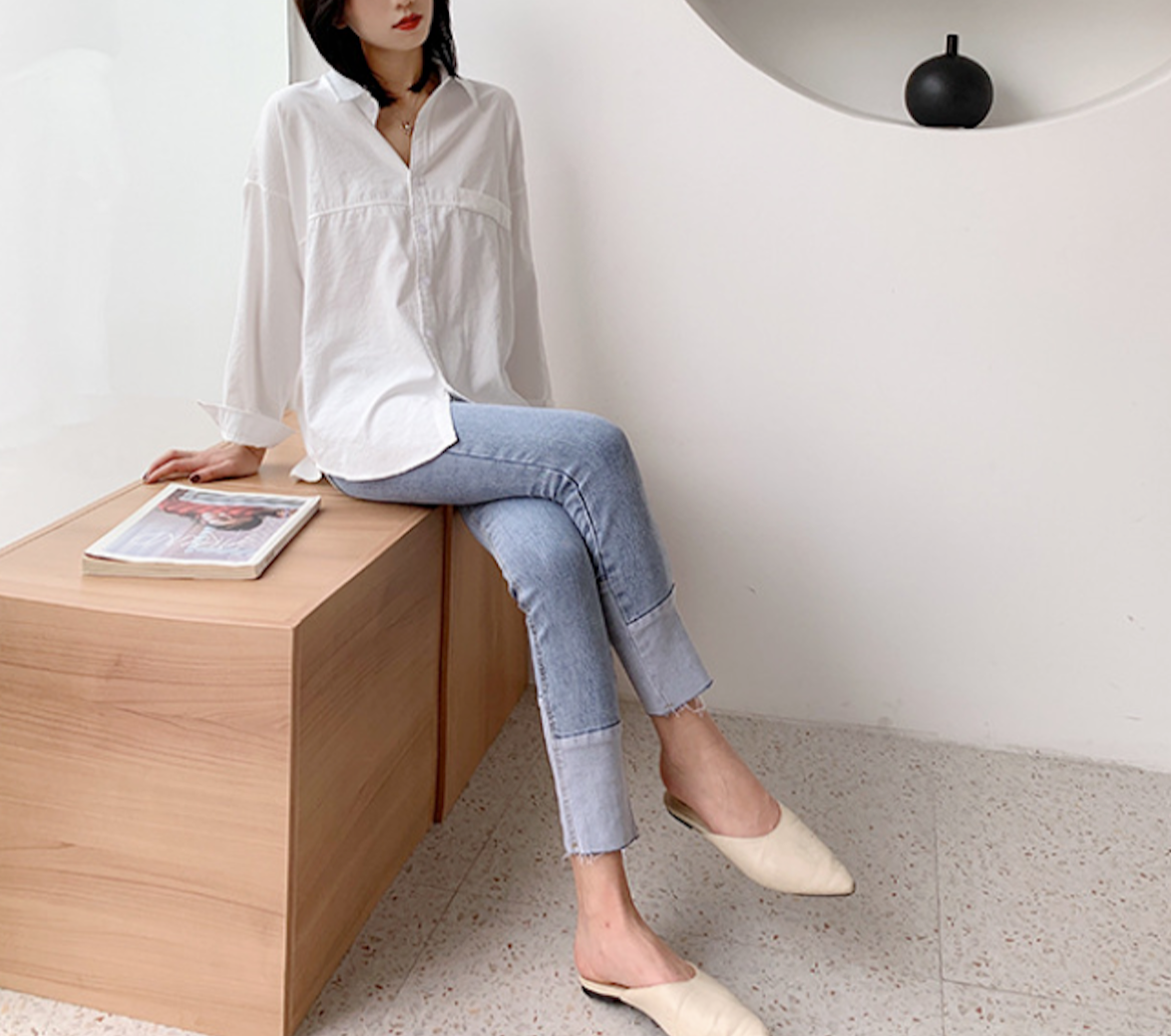 Relaxed Fit Longline Women's Blouse