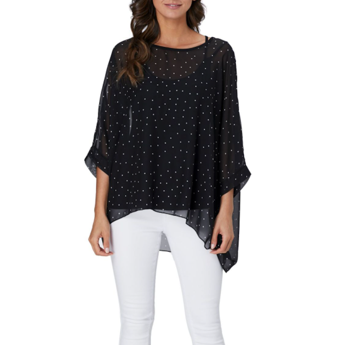 Polka Dot Chiffon Blouse for Women