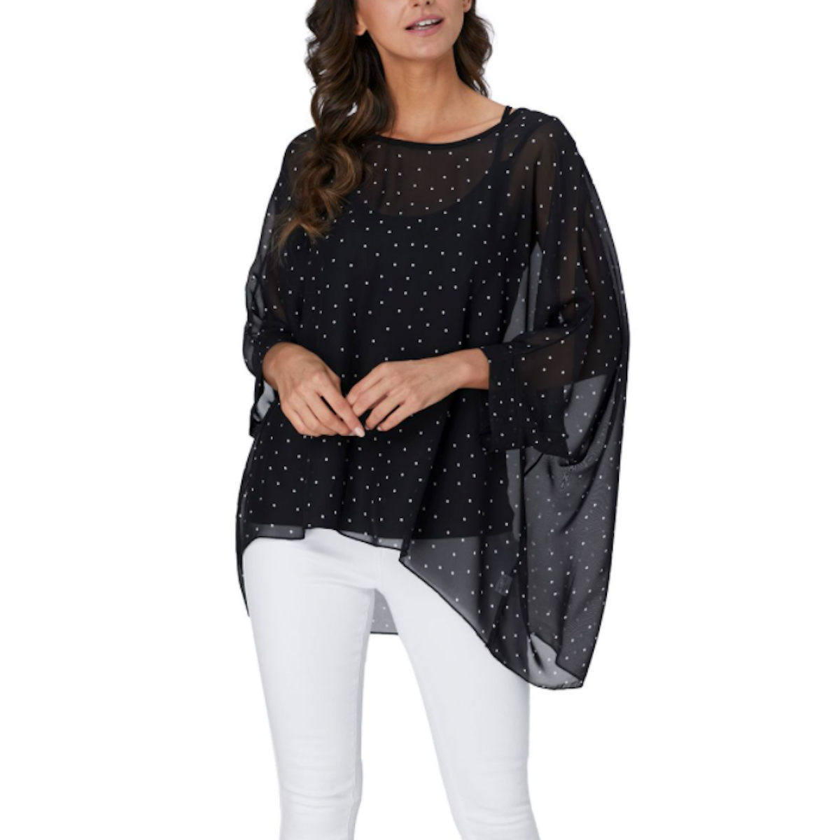 Polka Dot Chiffon Blouse for Women
