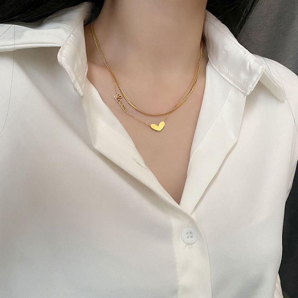 Women's Romance-inspired Layered Necklace