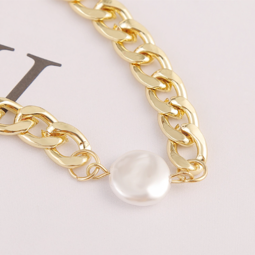 Pearl Pendant Chain Bracelet for Women