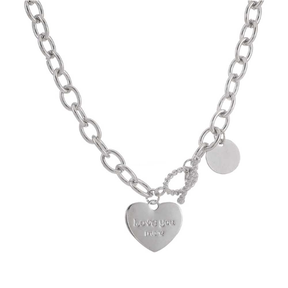 Women's Heart-Shaped Pendant Chain Necklace with an Expression of Deeper Affection