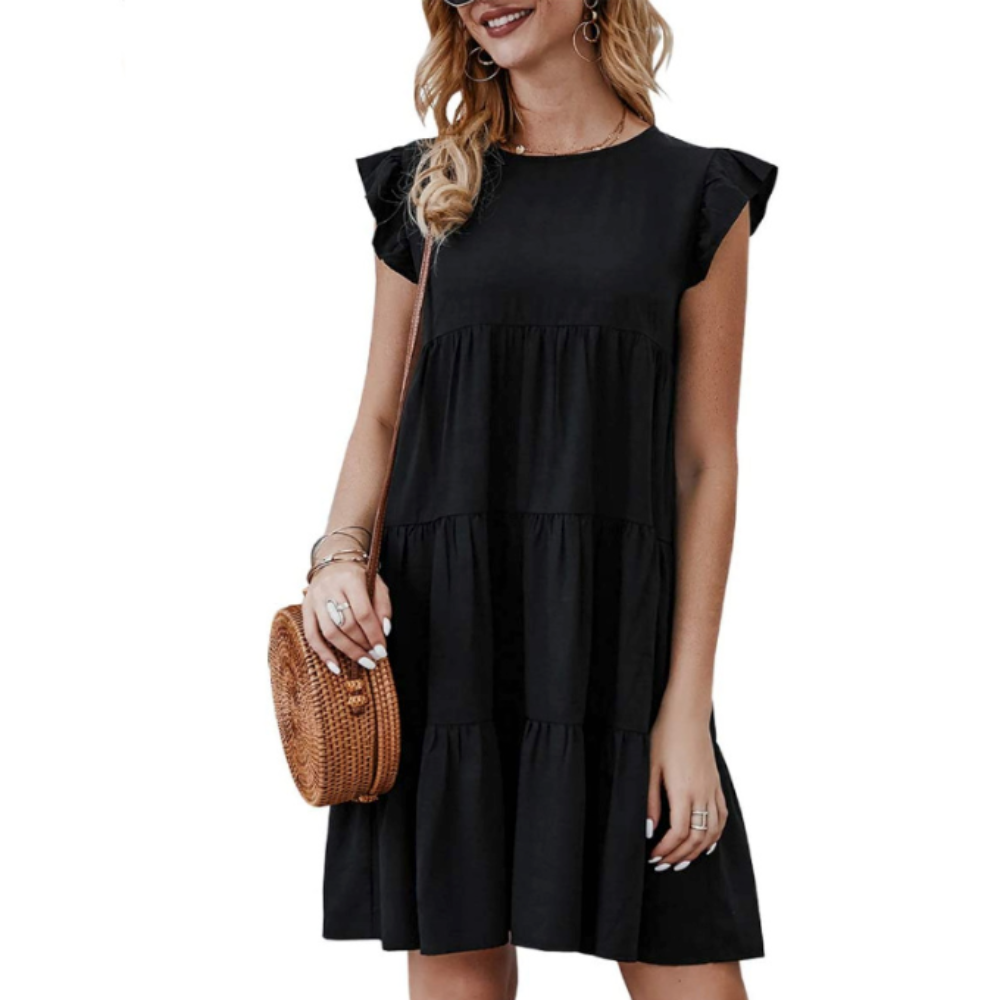Flowy Cap Sleeve Women's Dress