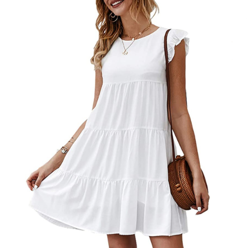 Flowy Cap Sleeve Women's Dress