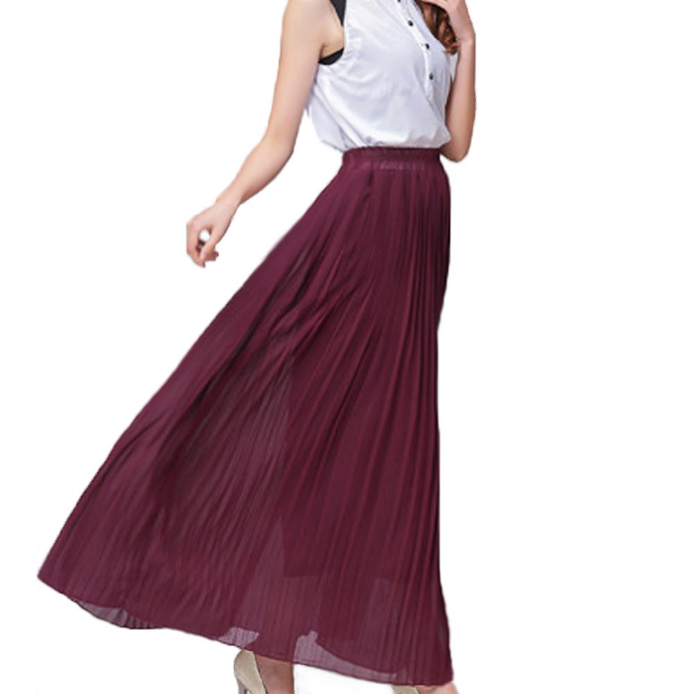 Chiffon Skirt with Pleats