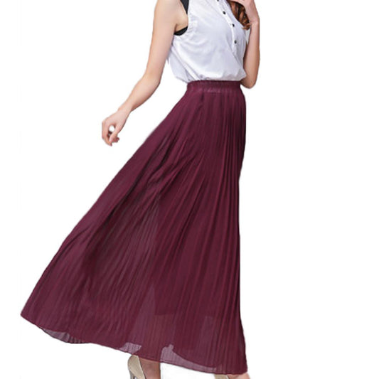 Chiffon Skirt with Pleats