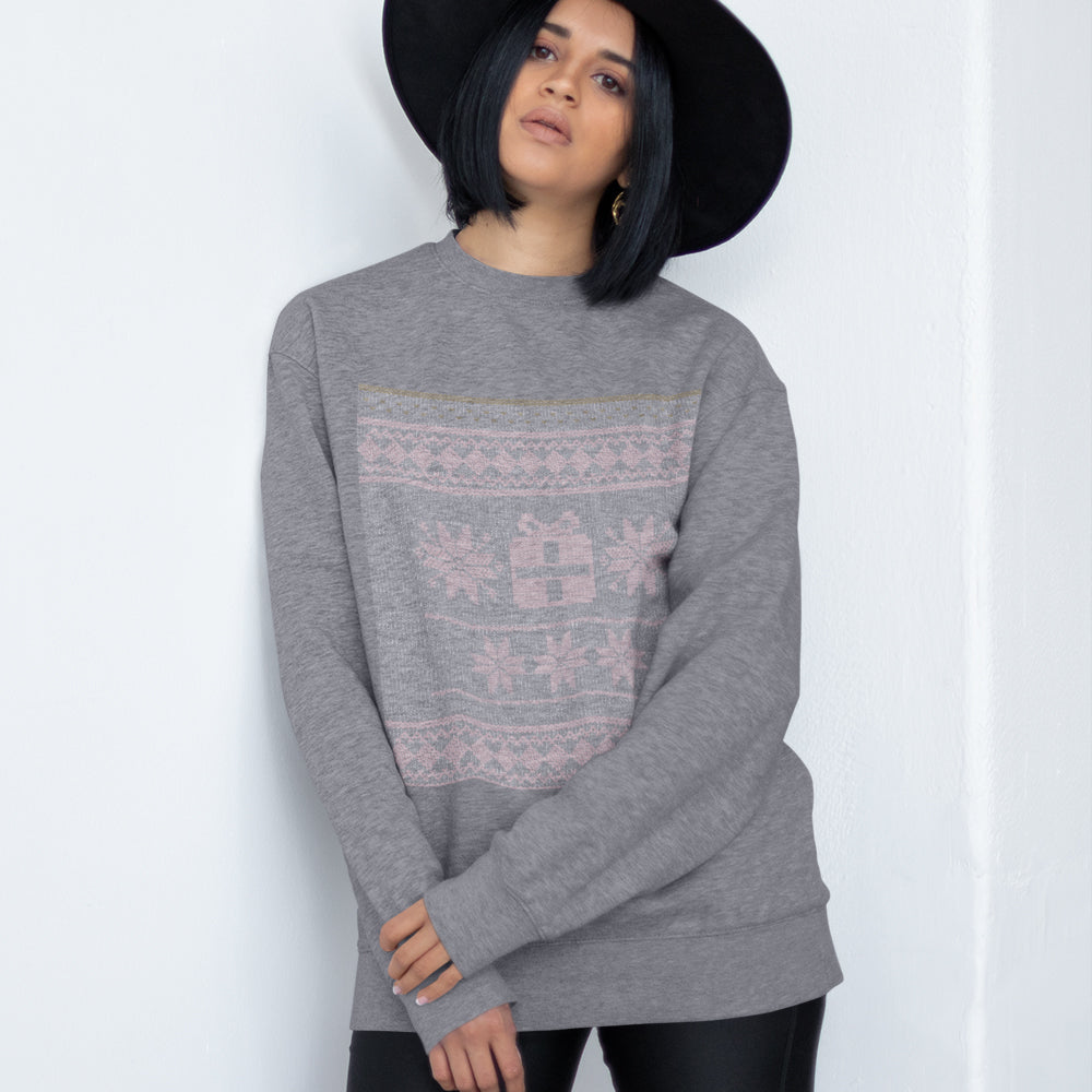 Festive Women's Faux Stitched Pullover for the Holidays