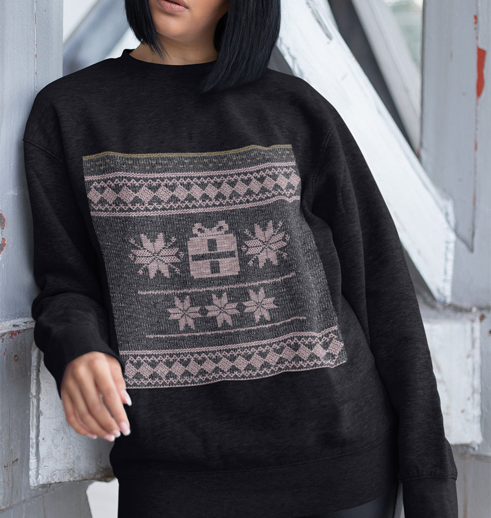 Festive Women's Faux Stitched Pullover for the Holidays