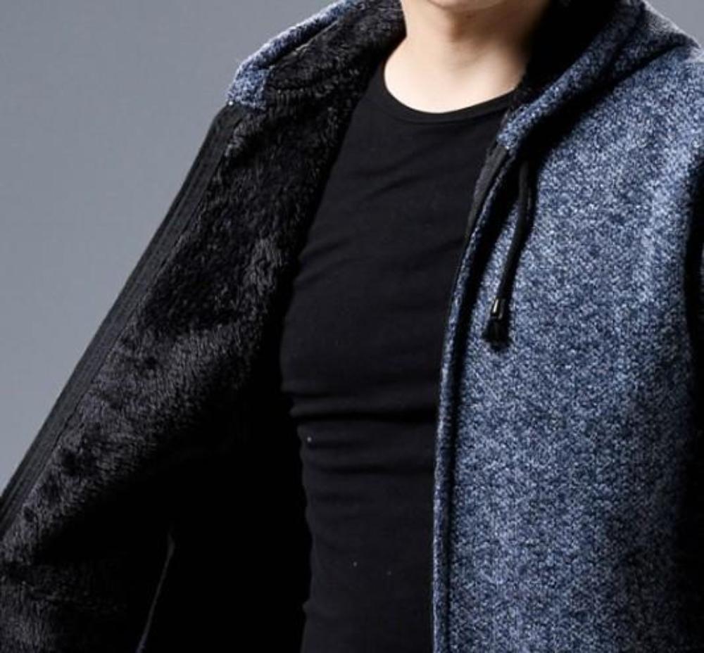 Gray Hooded Zip Jacket for Men