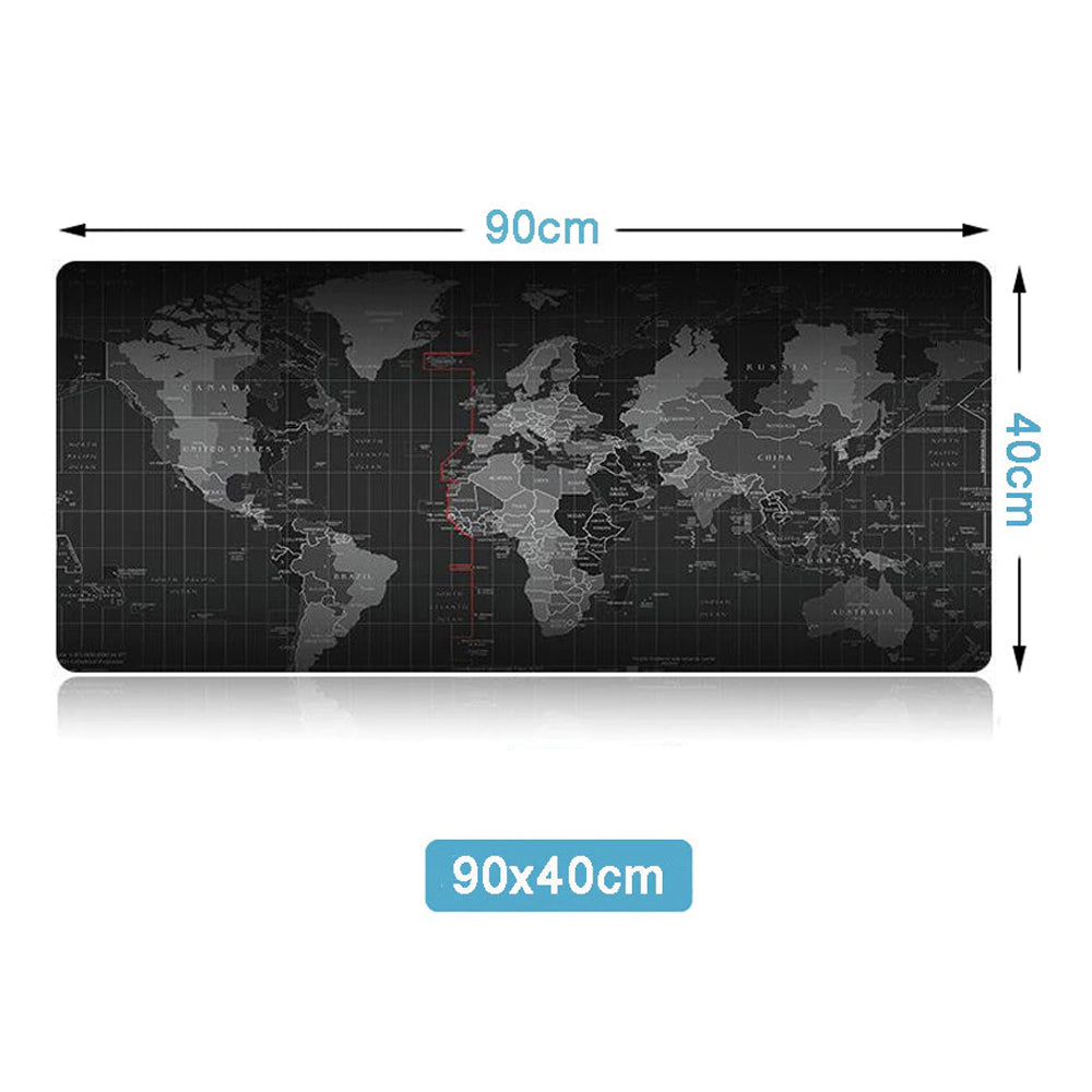 World Map Ninja Dragon Gaming XL Mouse Pad with Non-Slip Base