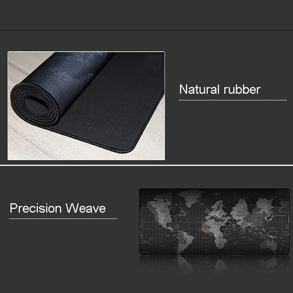 World Map Ninja Dragon Gaming XL Mouse Pad with Non-Slip Base