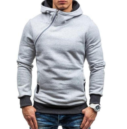 Zippered Hooded Sweatshirt for Men