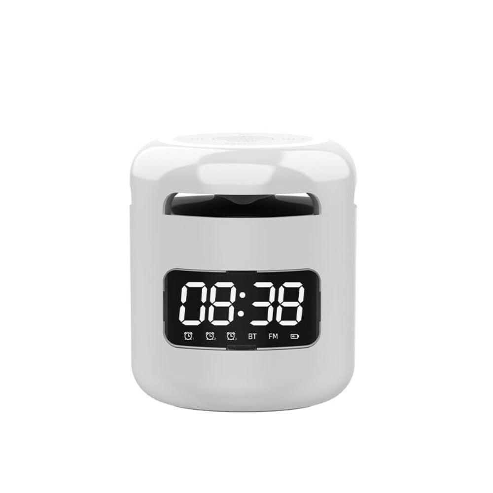 Compact Wireless Speaker with Built-in FM Radio and Alarm Clock