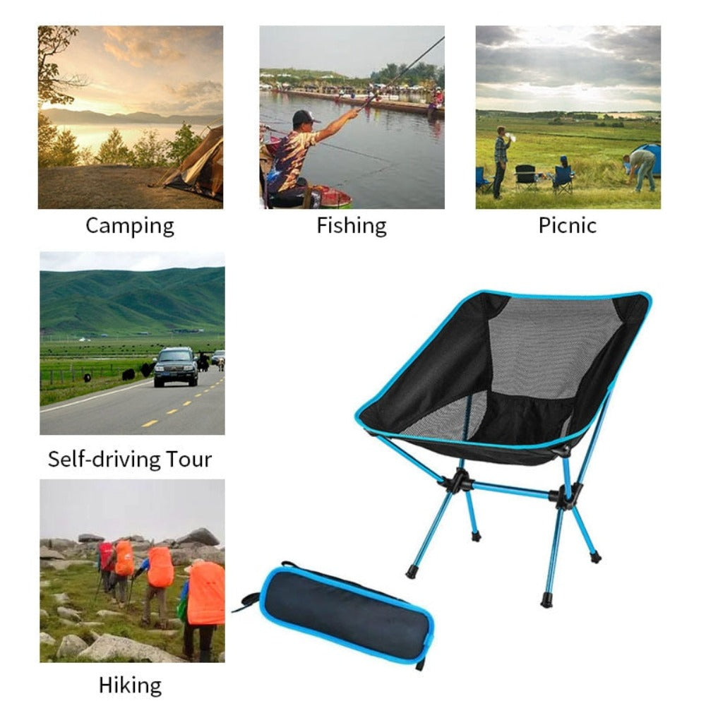 Portable Collapsible Camping Chair for Outdoor Use
