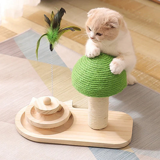 Toy-Infused Pet Tree Scratching Post
