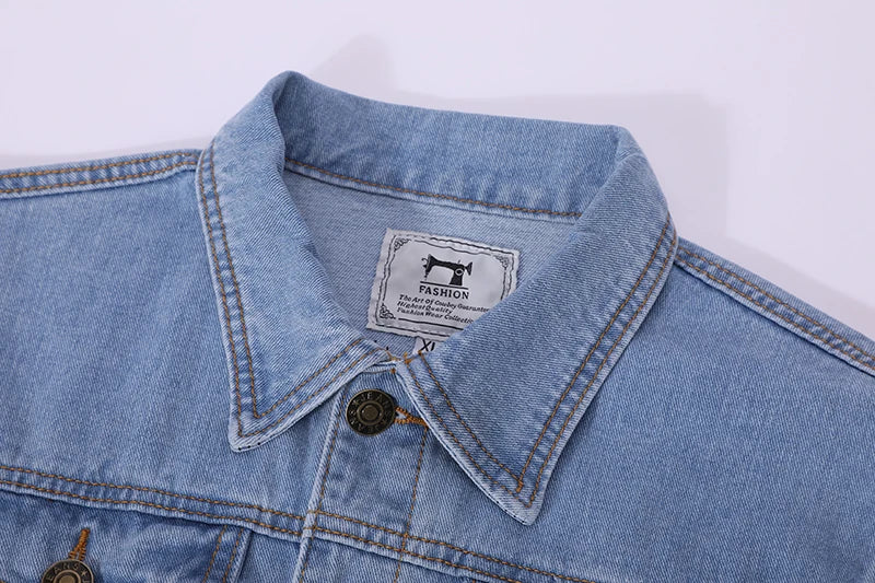 Denim Streetwear Jacket for Men