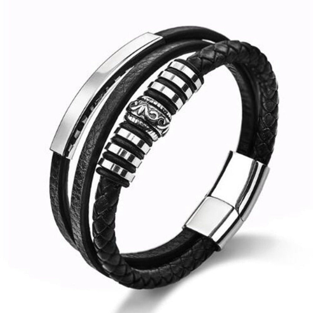 Braided Charm Bracelet Made from Vegan Leather