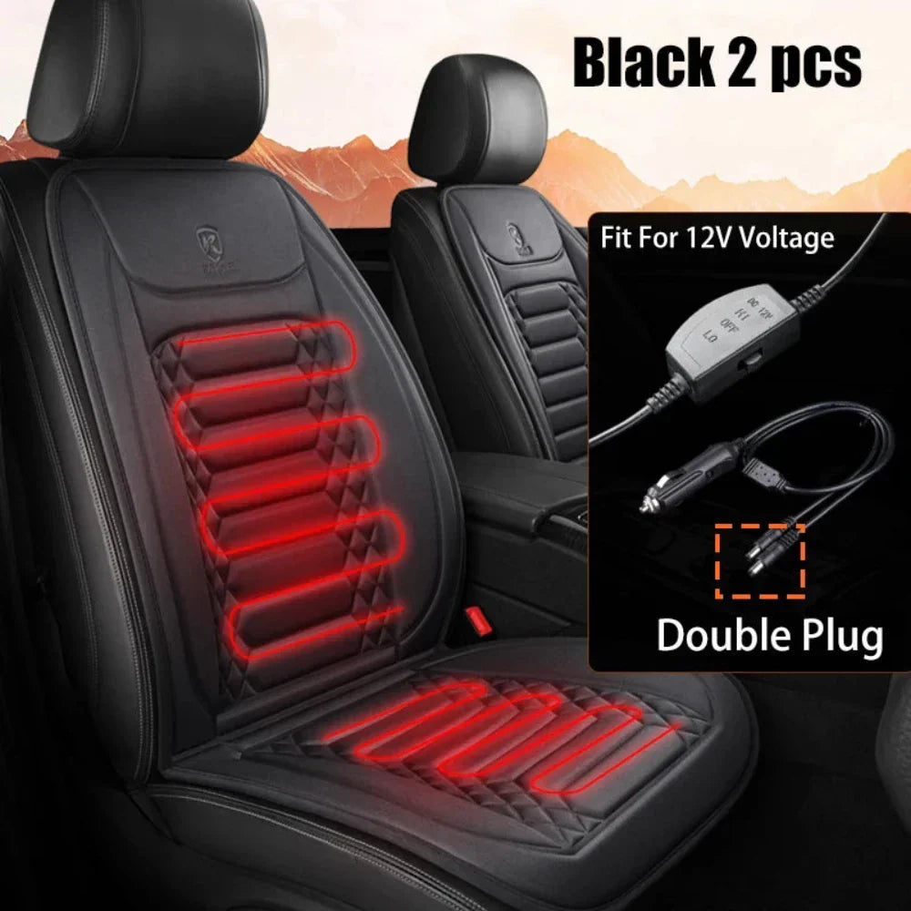 12V Set of 2 Heated Mats for Winter Car Seats