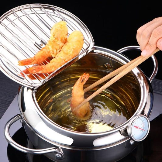 Japanese Cuisine Fryer with Built-in Thermometer