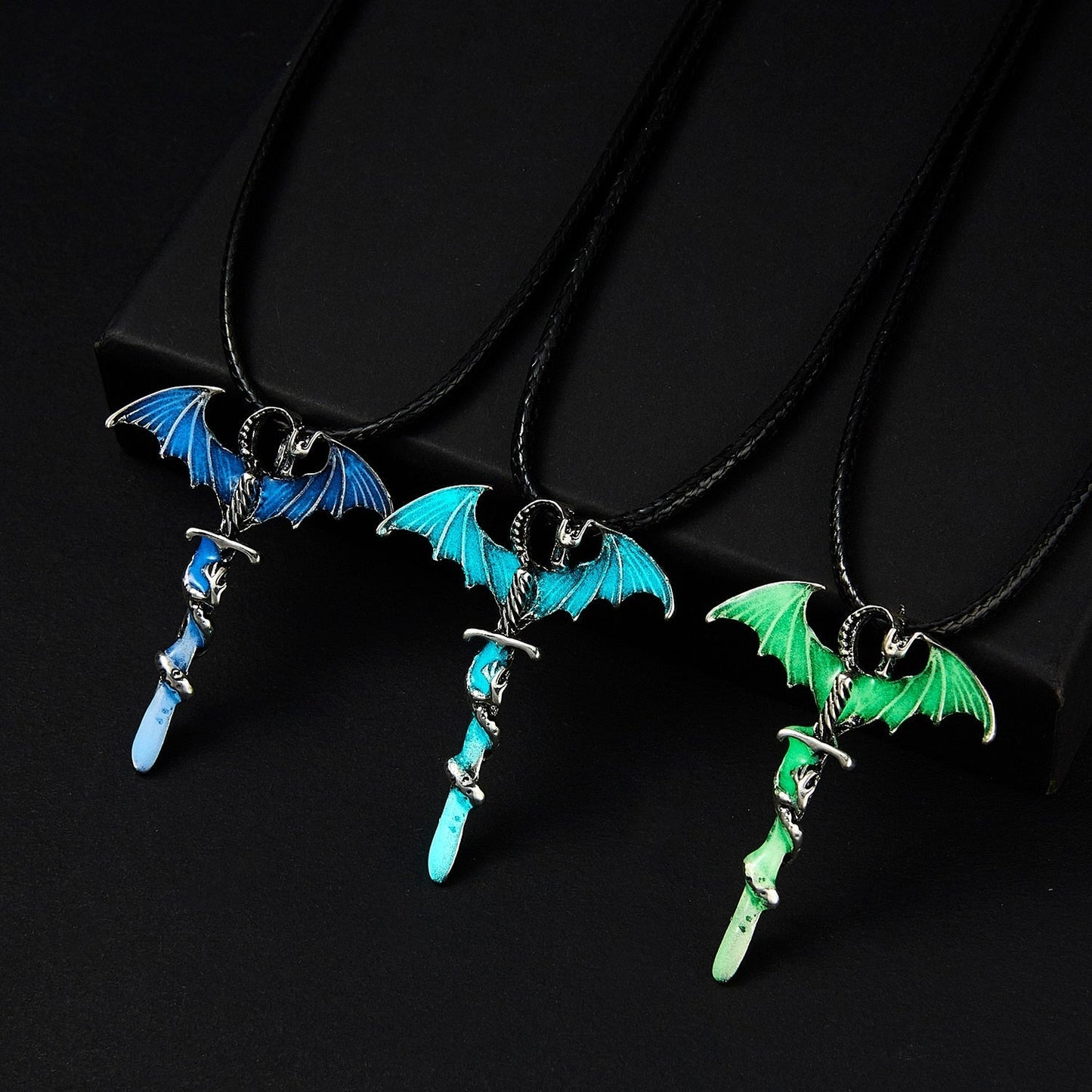 Glow-in-the-Dark Dragon Pendant Necklace