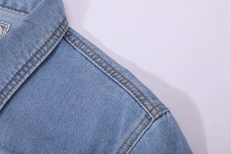 Denim Streetwear Jacket for Men