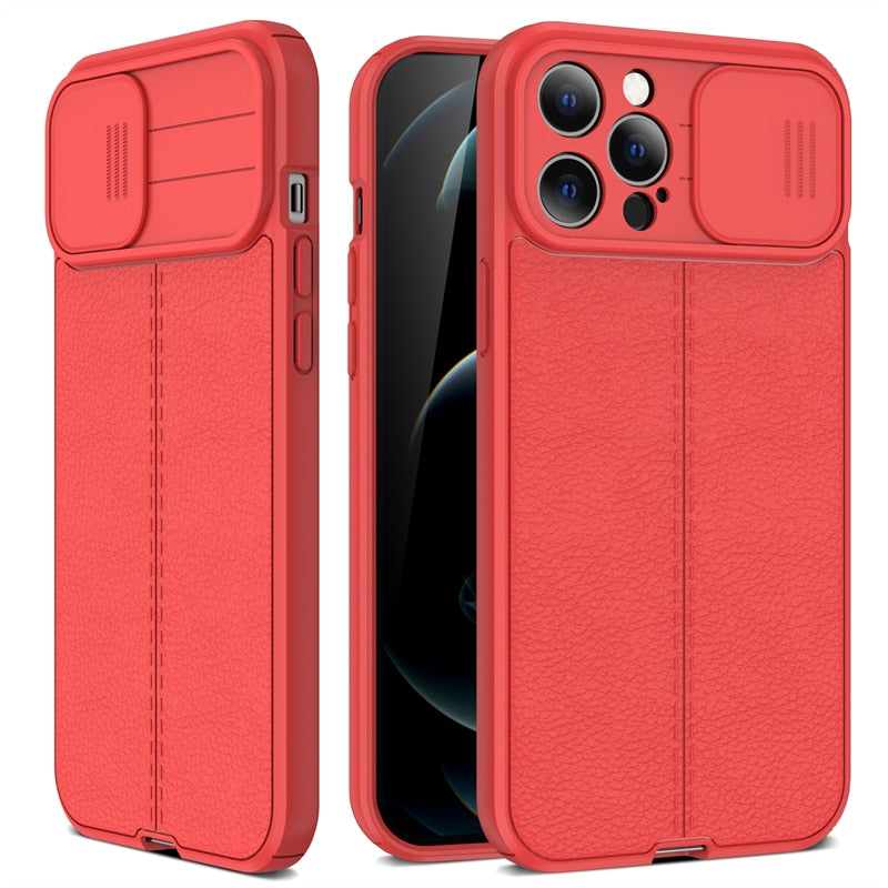 Protective Leather Case with Camera Guard for iPhone: Ensuring Your Device's Safety