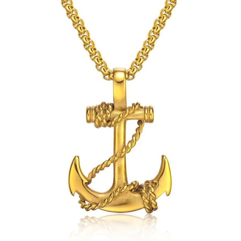 Roped Anchor Necklace