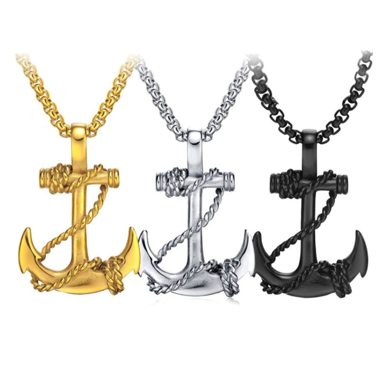 Roped Anchor Necklace
