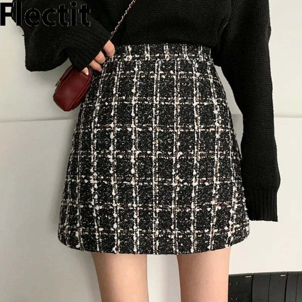 Plaid Skirt for Women's Autumn and Winter Wardrobe