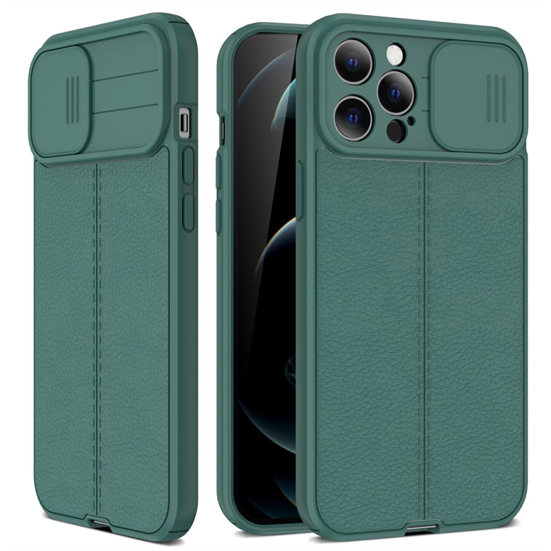 Protective Leather Case with Camera Guard for iPhone: Ensuring Your Device's Safety