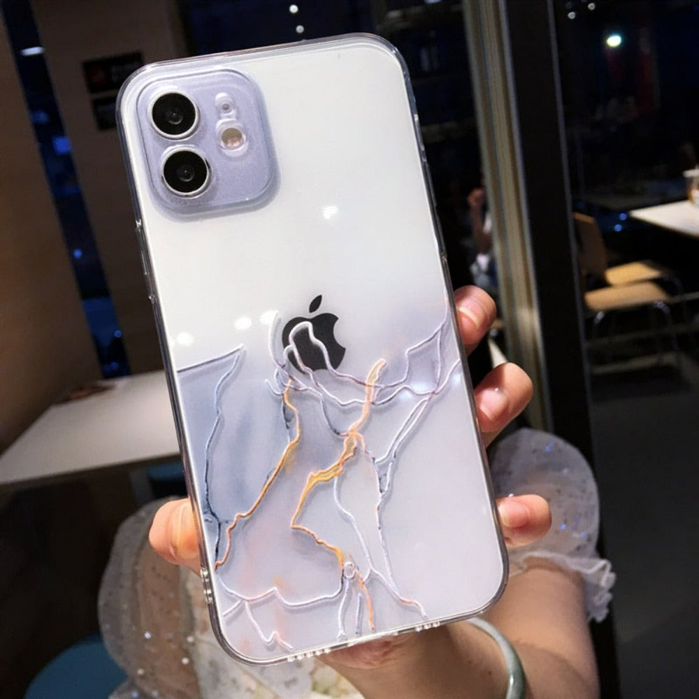 Clear Watercolor Case for iPhone