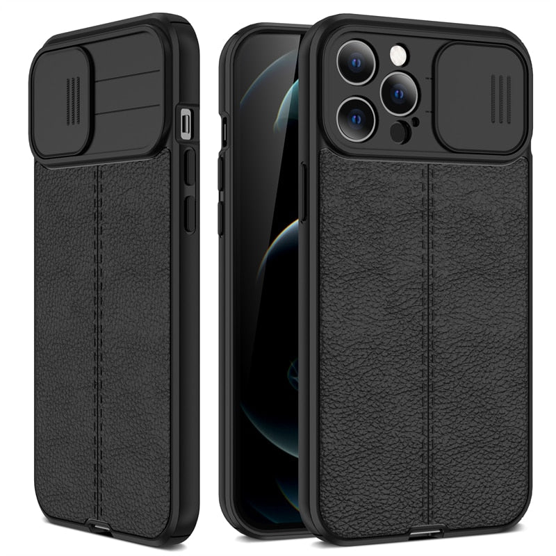 Protective Leather Case with Camera Guard for iPhone: Ensuring Your Device's Safety