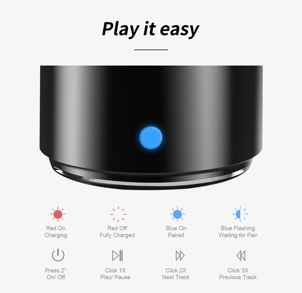 Dragon ZS1 Portable Bluetooth Speaker - Waterproof and Compact