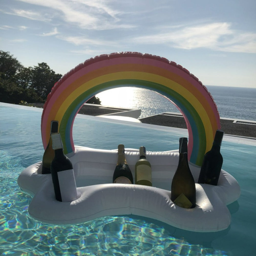 Rainbow Inflatable Floating Bar - Perfect for Food and Drinks