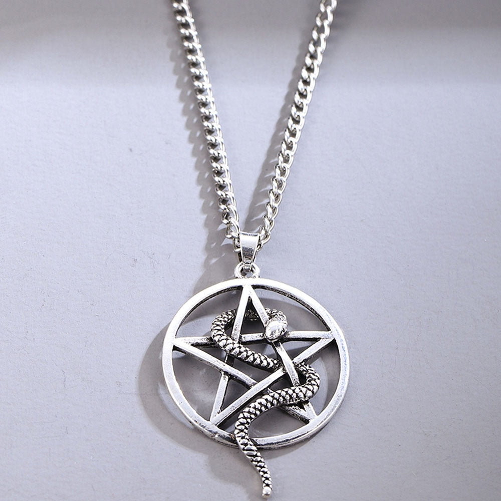Snake Necklace - A Symbolic Five-Pointed Star Design
