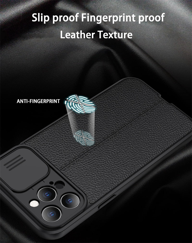Protective Leather Case with Camera Guard for iPhone: Ensuring Your Device's Safety