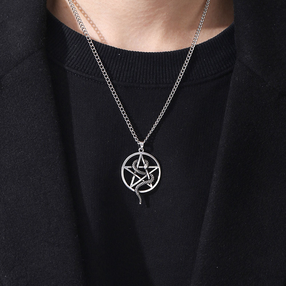 Snake Necklace - A Symbolic Five-Pointed Star Design