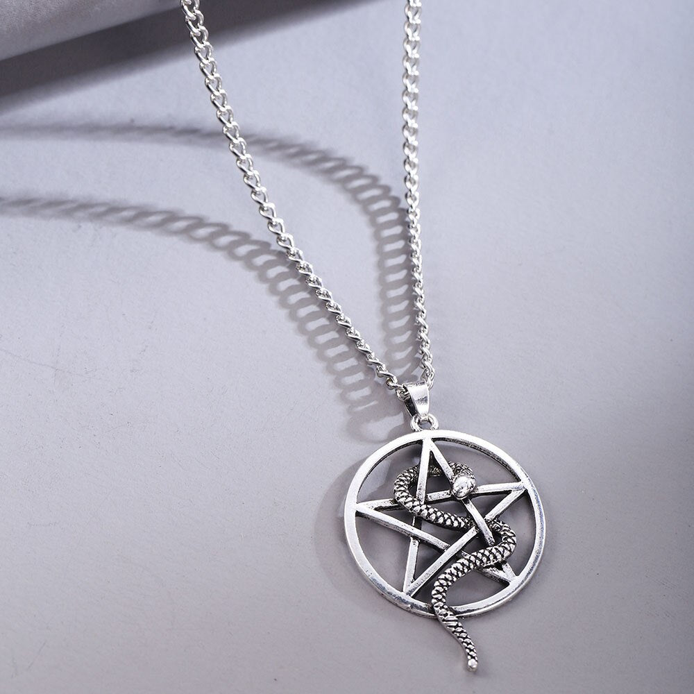 Snake Necklace - A Symbolic Five-Pointed Star Design