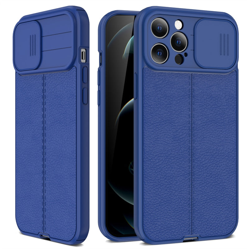 Protective Leather Case with Camera Guard for iPhone: Ensuring Your Device's Safety