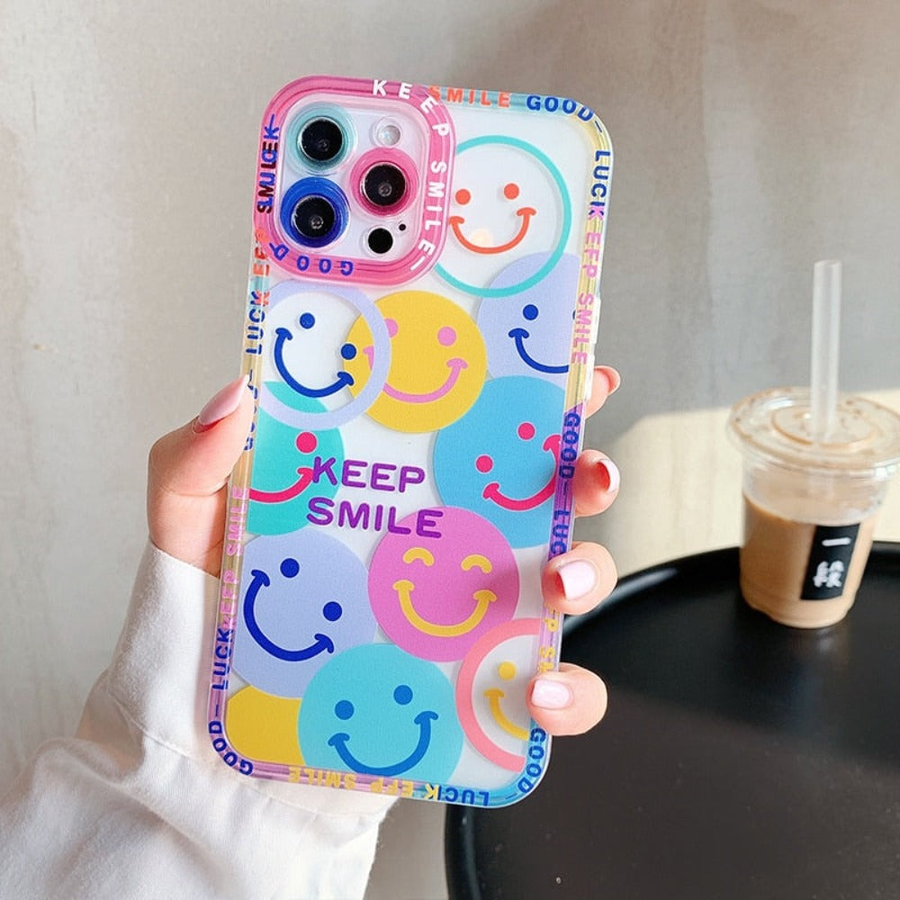 iPhone Case with a Happy Face Design