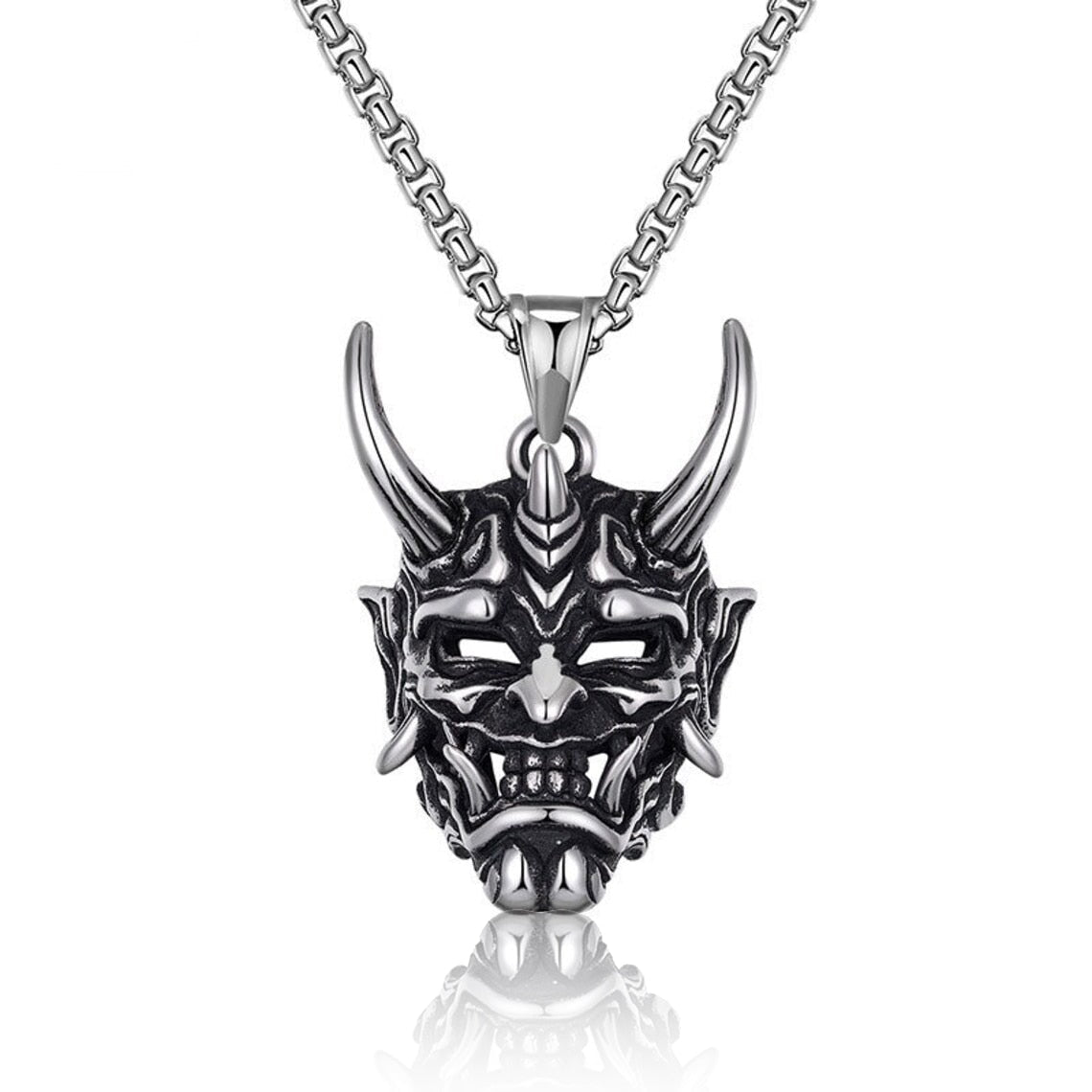 Japanese Spirit Skull Mask Necklace